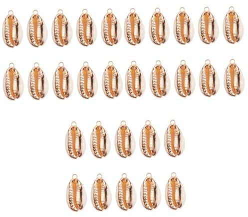 SEWACC 30 Stk Muschelschmuck-Accessoires Schmuck für Mädchen Armreif-Schlüsselanhänger Halskette die degendame Zubehör für Aquarien Einrichtung im Meeresstil Muschelkette selber machen