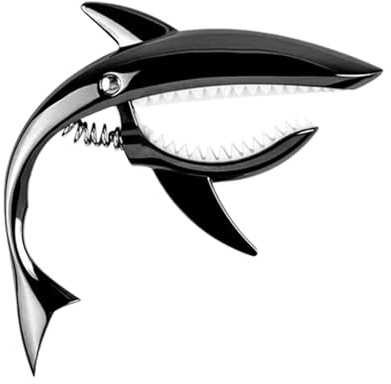 Kapodaster für Akustikgitarre, Shark Gitarre Kapodaster, Stylischer Gitarrenkapodaster, Ergonomischer Gitarrenkapodaster, Gitarrenkapodaster mit gutem Handgefühl, Stilvolles Zubehör für Akustik,