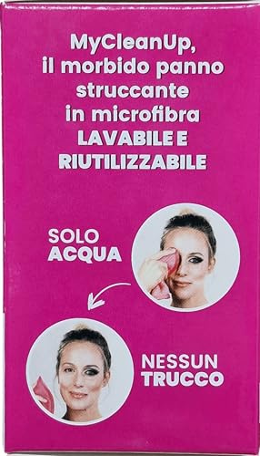 My Clean Up Panno Struccante in Microfibra lavabile e riutilizzabile. Confezione da 6 pezzi