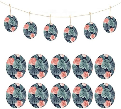 Eierliste, Aquarell-Monstera-Muster, bedruckte Holzliste, Wanddekoration, Holzliste, Festival-Holzliste