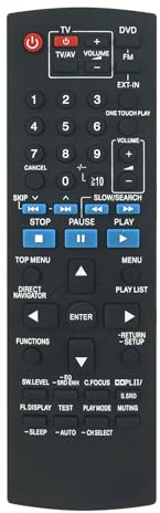 New Replace Remote N2QAYB000095 Compatible with Panasonic DVD Player Recorder SA-PT550 SA-PT850 SC-PT850 SC-PT850E-K SC-PT850E-S SC-PT850W SB-HF550 SB-HC550