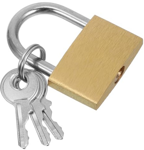 Gatuida 4 Stücke Rost Messing Vorhängeschloss Set Mini Wetterfeste Schrank Lock Vorhängeschloss Outdoor