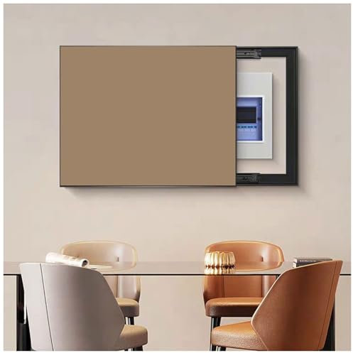 LXLZYXSF Modern Simple Meter Box/Junction Box Cover for Landlords, Wall Art Distribution Box Hidden Hanging Paintings, Office Hotel Switch Box Masking Lid(Brown,WxH-50x40cm/19.6x15.7in)