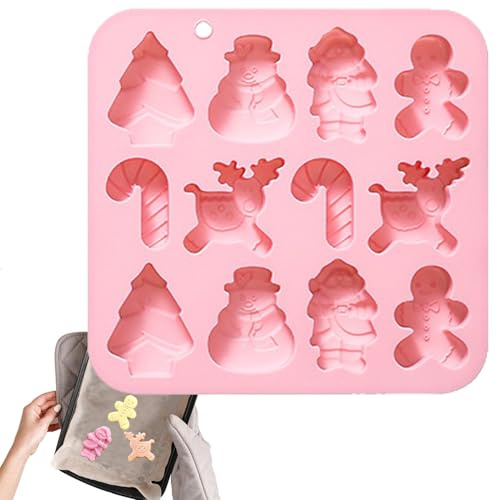 Stampo per cioccolatini natalizi | Stampo antiaderente in silicone per feste – Stampo per cioccolato riutilizzabile per pasticceria domestica