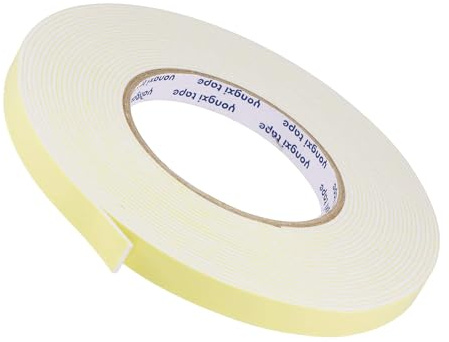 MACHSWON Ruban adhésif double face en mousse EVA résistant aux intempéries pour isolation de fenêtre, porte et automobile 12 mm de large, 1,5 mm d'épaisseur, 8 m de long