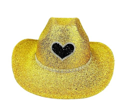 Bsbkoj Glitzernder Cowboyhut für Männer, Western Cowboyhut | Wester Wide Brim Cowgirl Hat Disco,Verkleiden Sie sich mit Cosplay-Zubehör, Kostümzubehör für die Party