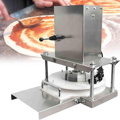 Automatic Electric Dough Roller Sheeter, Stainless Steel Commercial Pizza Dough Roller for Noodle, Pizza, Bread Making