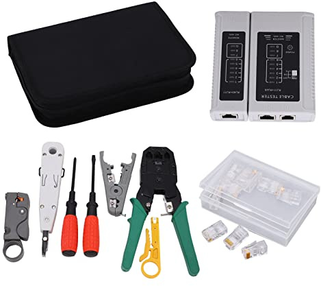 Network Cable Combination Tool 9 in 1 Portable Network Toolkit for RJ45 RJ11 RJ12 Connector