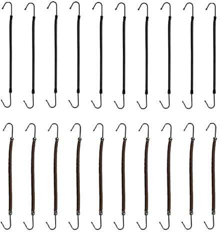 YFTRFR 20 Piezas Ganchos de Cola de Caballo, Ajustables Gancho de Borracha Acessórios para o Penteado Bandas Elásticas para fazer laços de cabelo, Peinado Cabello Mujeres, Niña, Pelo Rizado(2 Color)