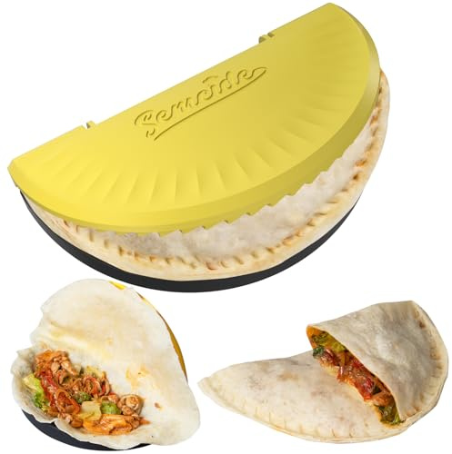 Tortilla Crimper, 10-12” Flour Tortilla Crimper | DIY Make Sealed Tacos, Quesadillas, Tortilla Press for Party, Dishwasher Safe, Tortilla Press Maker