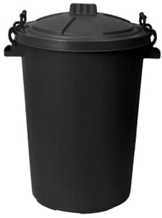 ORGANIZED 50L Heavy Duty Plastic Storage Bin with Locking Lid for Food Grade Container for Animal Feed Garden Waste & Commercial Use Durable Weather Resistant Bin