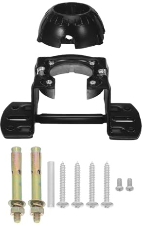 Kisangel Soporte de Montaje para Ventilador de Techo con Varilla Descendente de 27 Mm, Soporte Metálico Antienvejecimiento para Techo Inclinado, Kit Completo con Anclajes y Tornillos