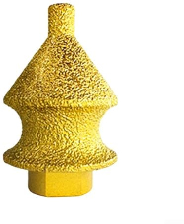 Kegelschleifscheibe mit M10 Gewinde für Winkelschleifer, Diamant-Korn und Siliziumkarbid zum Fasen und Polieren von Fliesen, Glas und Stein, Gold, 38 mm oder 50 mm(38+50mm)
