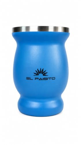 El Paisito Mate Copa, Azul/Celeste, 240 ML