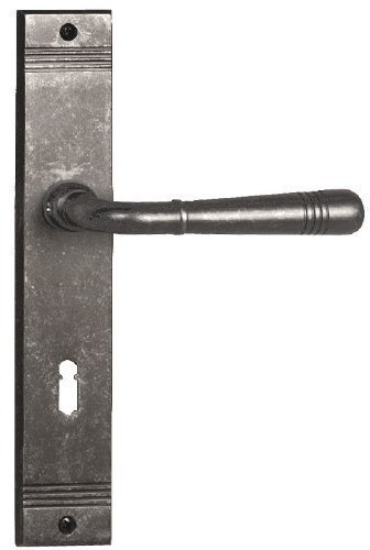 Türdrücker Türklinke Türgriff Türknauf massiv Messing Antik grau WC Rosette
