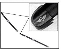 Original Mini Balais d'essuie-glace Evo flachblaltt avec logo pour Mini coupé 'R56/R56 LCI