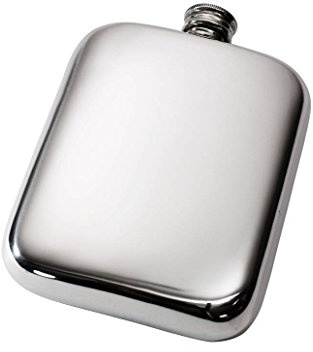 Wentworth Pewter – Schlichter 6 oz. Flachmann aus Zinn, Schnapsflasche