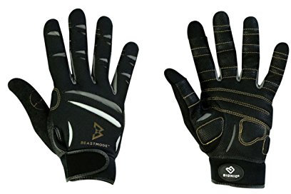 Bionic The Official Glove of Marshawn Lynch Gloves Beast Mode Damen Vollfinger-Fitness-/Hebehandschuhe mit natürlicher Passform-Technologie, Schwarz (Paar)… (Medium)