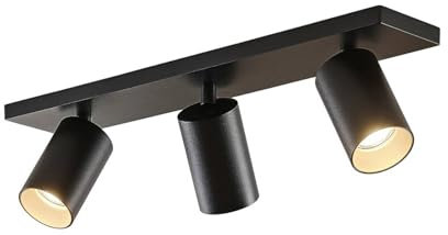 Ceiling Light 'Brinja' dimmable (Modern) in Black Made of Aluminium for e.g. Hallway (3 Light Sources, GU10) from Arcchio | floodlight, Spotlight