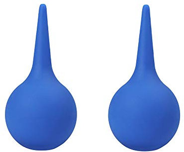 2Pcs Air Blower Pump 75ml Washing Rubber Ear Syringe Bulb for Adults & Children