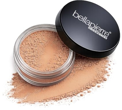 bellapierre Mineral Foundation SPF 15 – Lose Pudergrundierung | Veganes und tierversuchsfreies natürliches Make-up | Mattes Finish | Hypoallergen | Frei von Öl und Talk – 9 Gramm - Honey