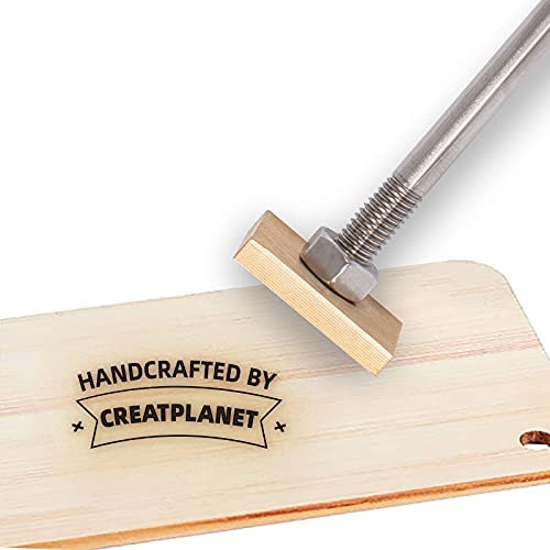 CREATPLANET Holz Leder Kuchen Brandeisen 3cm/1.2 Brandeisen Stempel Benutzerdefiniertes Logo BBQ Heizstempel Mit Messingkopf Und Holzgriff Für Die Holzbearbeitung, Handgefertigtes Design - Banner