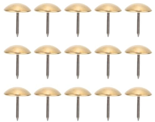 iplusmile 100 Pcs Copper Nails, Upholstery Tacks, Antique Bronze Decorative Thumb Tacks, Furniture Push Nail, Carpet Tacks, Upholstery Pins (20X16mm)