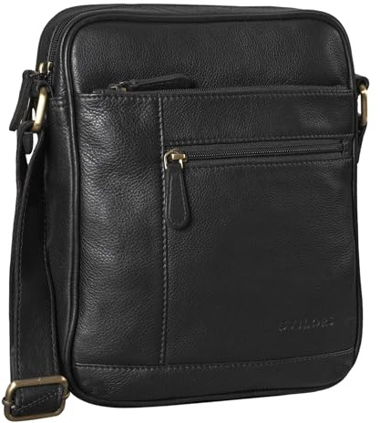 STILORD Diego Vintage Herrentasche Leder Klein Umhängetasche für 9.7 Zoll iPad DIN A5 Schultertasche Cross-Body Bag für Männer Echtes Leder Farbe:antik - braun