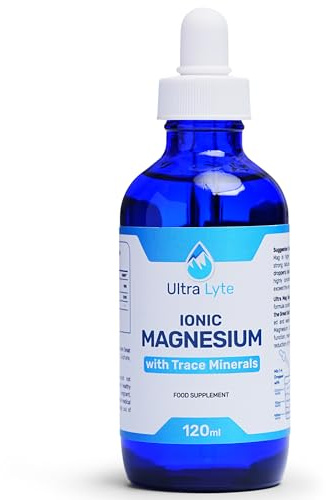 Ultra Lyte Magnesium 400 mg Ionisches Mineralien-Supplement 120ml 30 Portionen Hochkonzentrierte Flüssige Mineralien Reduziert Müdigkeit & Erschöpfung – Unterstützt Elektrolyt-Balance & Muskelfunktion