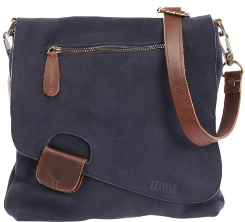 LECONI Umhängetasche für Damen Crossbag Veloursleder Echtleder Natur Damentasche Schultertasche Ledertasche Freizeittasche für Frauen Wildleder Handtasche 29x29x6cm LE3027-VL