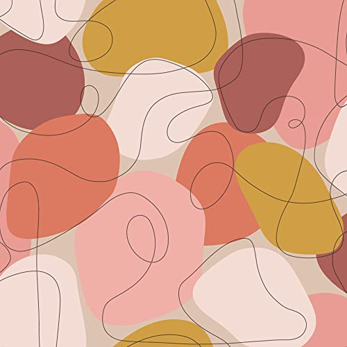 Envy Mood Peachy Vliestapete 10mx52cm | Tapeten Wohnzimmer, Wandverkleidung | Einfach anzubringen und zu Entfernen 1005 x 52