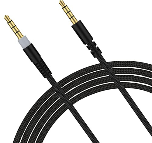 Hizsoaor Cloud Alpha Replacement Audio Cable - Compatible with Kingston Hyperx Cloud Alpha and Cloud Mix Gaming Headset, 3.5mm Plugs, 4.9Ft