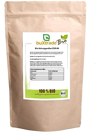 2 kg | BIO Ashwagandha KSM-66 | Pulver | Buxtrade | KSM-66 | Ashwagandha