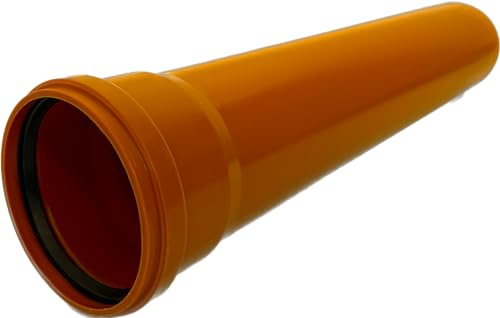KG-Rohr DN 160 x 1000mm 160x4,7/1000 PVC SN8 festes Abflussrohr Abwasserrohr Kanalrohr multilayer mit Steckmuffe und Gummidichtring | Abwasser Installation | Kanalrohrsystem Abwasserrohr