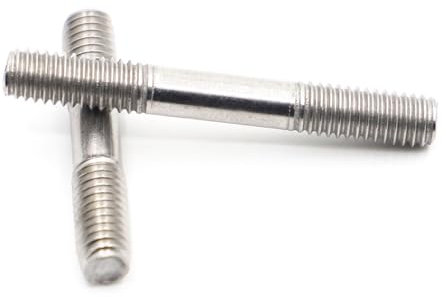 TULDYS WALENI M3 M4 M5 M6 M8 M10 Stehbolzen 304 Edelstahl Doppelkopfgewindestange Metrische Standard-Doppelkopfschraube(25mm,M5 2pcs)