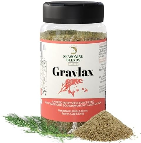 Premium Seasoning | Gravlax Gewürzmischung zum Beizen mit Salz, 100% natürlich ohne künstliche Zutaten, skandinavisches Fischgewürz für Lachs, Forelle, Meeresfrüchte & Fleisch, 270 g