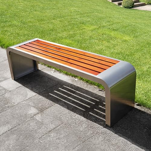 LUVEQLSIT Gartenbank wetterfest, Holzbank sitzbank im Landhausstil für Wintergarten Möbel, als romantische Balkonbank, Holzbank Garten, Gartenmöbel Bänke (Color : A, Size : 150cm/59in)