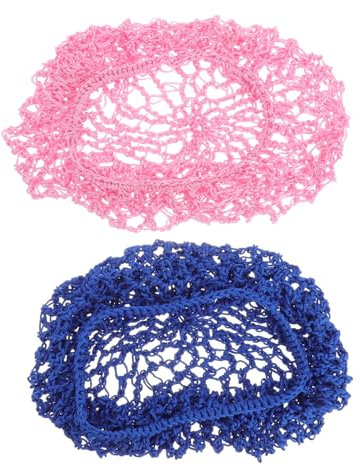Yardenfun 2er-pack Netz-schlafmütze Haarschutz Gehäkelte Mütze Königliches Haar-accessoire