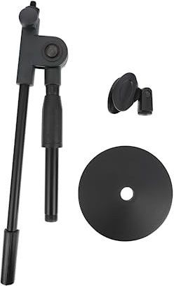 TOGEVAL Weighted Base Desktop Microphone Stand Adjustable Height and Crossbar Mic Stand for Conference Table Use