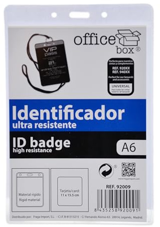 Office Box - Packung mit 10 Universal-Kartenhüllen aus extra starkem und 100 % recycelbarem Material - erhältlich in 3 Größen (VIP - A6)