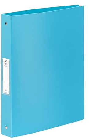 Viquel - Raccoglitore flessibile A4 MAXI FEEL'EASY - 4 anelli - Dorso 4 cm - Per documenti A4 - In plastica resistente - Etichetta identificativa sulla fetta - Blu Turchese