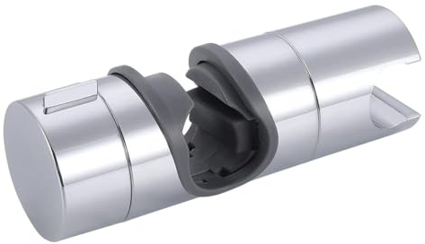 YANGWEN Support Universel de Pommeau de Douche- Support Réglable 19-25mm sans Perçage - Rotation 360° + Inclinaison 45° - ABS Chromé Antidérapant - pour Barre Coulissante