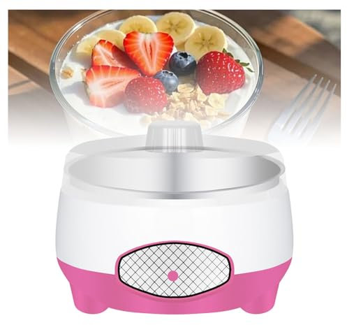 XYUERU Yogurtera eléctrica automática Multifuncional con Control termostático de Temperatura de fermentación de 360°, máquina for Hacer natto, Vino de arroz y Yogur casero, y Quesera.(Pink)