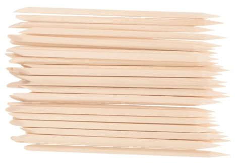 Hemobllo Lot de 100 Bâtonnets à Ongles en Bois Multifonctions pour Manucure, Design Facile à Utiliser, pour Routine Beauté et Nettoyage des Cuticules
