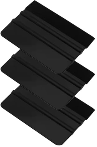 Spatola Kit Carta Da Parati, 3 Pezzi, Spatola Wrapping con Feltro AntiGraffio, Raschietti Con Bordo in Feltro, Senza Bolle Pellicola, per Wrapping Pellicola, Moto, Bici, Per Vetri, Finestre