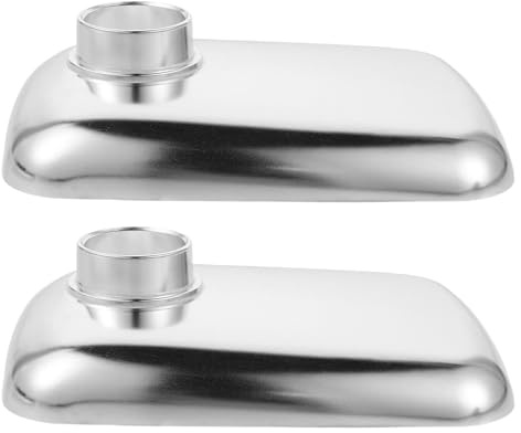 DECORNIJIA 2 Stück Fleischwolf Zubehör 2 Stück Einfüllschale Aluminiumlegierung 20,8X14,5cm für Elektrischen Fleischwolf Küchenaufsatz zum Wurstfüllen und Zerkleinern
