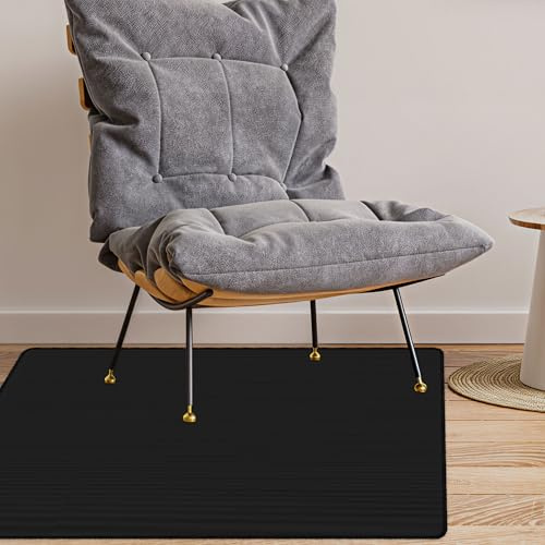 Bodenschutzmatte Bürostuhl 120 x 130 cm Schützt vor Kratzern Abnutzung Stuhlmatte Multifunktionaler für Hartböden, Schreibtischstuhl Unterlage aus Robustem Material, Schwarz
