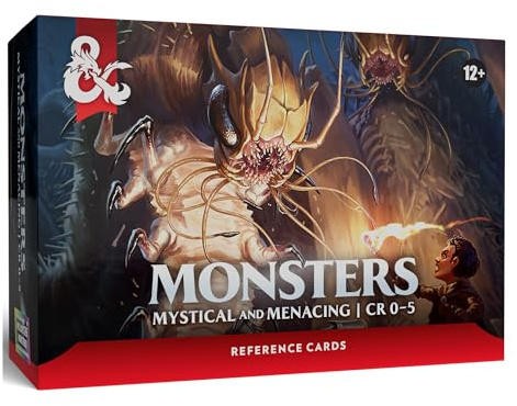 Dungeons & Dragons Referenzkarten – Monster (Mystisch und Bedrohlich) | D&D-Zubehör (Englische Version)