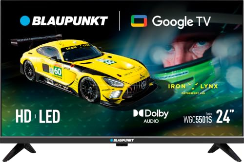 BLAUPUNKT Smart TV 24 HD Ready, Google TV, Wi-Fi y Bluetooth, 24WGC5501S | Chromecast Integrado, Wi-Fi y Bluetooth 5.0, Dolby Audio, HDMI/USB, DVB-T/T2/C/S/S2