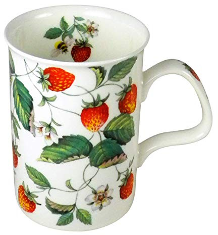 Roy Kirkham Alpenerdbeer-Becher, Porzellan, Tasse, rund, 284 ml